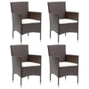 Braune Luigino Outdoor-Esszimmerstühle (4er-Set Polyrattan)