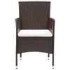 Braune Luigino Outdoor-Esszimmerstühle (4er-Set Polyrattan)