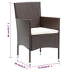 Braune Luigino Outdoor-Esszimmerstühle (4er-Set Polyrattan)