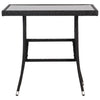 Schwarzer Gartentisch Candiana 80x80x74cm (Polyrattan)