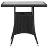 Schwarzer Gartentisch Candiana 80x80x74cm (Polyrattan)