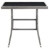 Grauer Gartentisch Fridolin 80x80x74cm (Polyrattan)