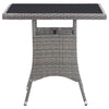 Grauer Gartentisch Fridolin 80x80x74cm (Polyrattan)