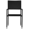 Schwarze Outdoor-Esszimmerstühle Barb (2 Stück stapelbares Polyrattan)