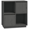 Graues Sideboard Gaftonic 74x35x80cm (Kiefer)