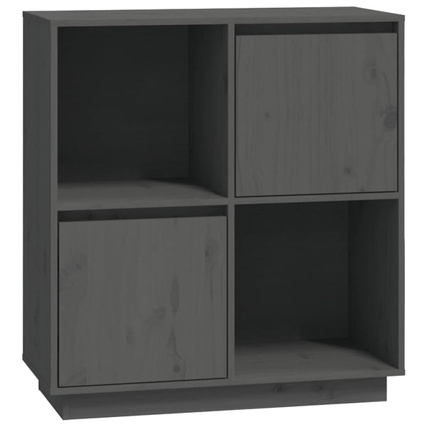 Graues Sideboard Gaftonic 74x35x80cm (Kiefer)