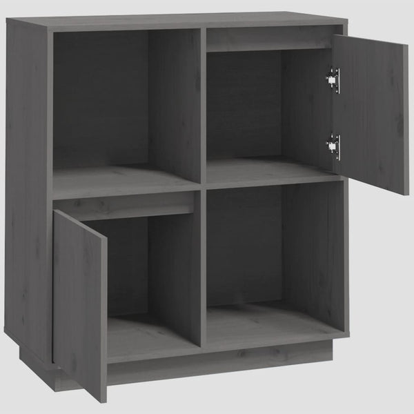 Graues Sideboard Gaftonic 74x35x80cm (Kiefer)