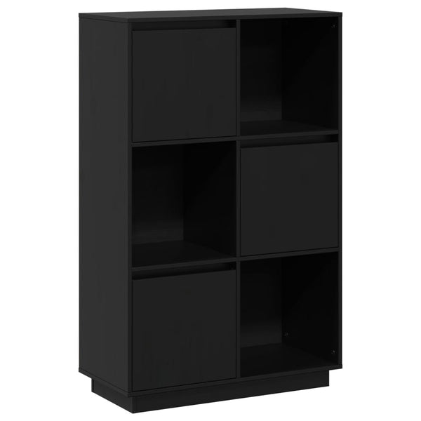 Schwarzer Schrank Toto 74x35x117cm (Kiefer)