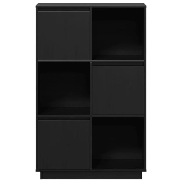 Schwarzer Schrank Toto 74x35x117cm (Kiefer)