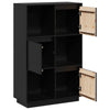 Schwarzer Schrank Toto 74x35x117cm (Kiefer)