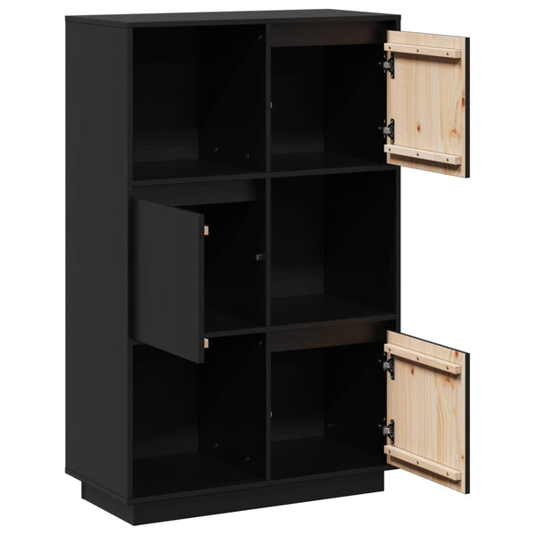 Schwarzer Schrank Toto 74x35x117cm (Kiefer)