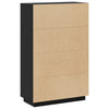 Schwarzer Schrank Toto 74x35x117cm (Kiefer)