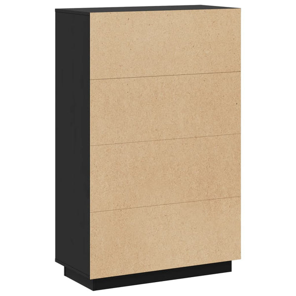 Schwarzer Schrank Toto 74x35x117cm (Kiefer)