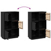Schwarzer Schrank Toto 74x35x117cm (Kiefer)