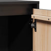 Schwarzer Schrank Toto 74x35x117cm (Kiefer)