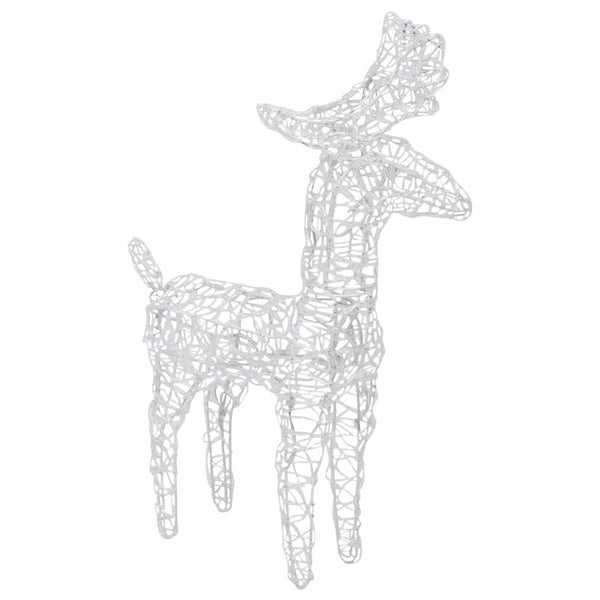 Mehrfarbige Weihnachts-Rentiere Kody 80 LED-Lichter (2 Stück Acryl)