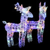 Mehrfarbige Weihnachts-Rentiere Kody 80 LED-Lichter (2 Stück Acryl)