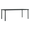 Schwarzer Gartentisch Fressl 200x100x74cm (Stahl und Glas)