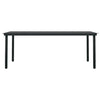 Schwarzer Gartentisch Fressl 200x100x74cm (Stahl und Glas)