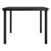 Schwarzer Gartentisch Fressl 200x100x74cm (Stahl und Glas)