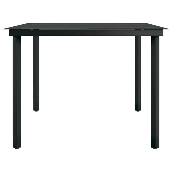 Schwarzer Gartentisch Fressl 200x100x74cm (Stahl und Glas)