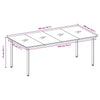 Schwarzer Gartentisch Fressl 200x100x74cm (Stahl und Glas)