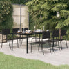 Schwarzer Gartentisch Fressl 200x100x74cm (Stahl und Glas)