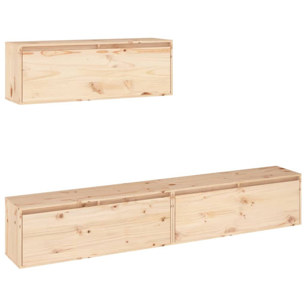 TV-Lowboards Narcizia (3 Stk. Kiefer)