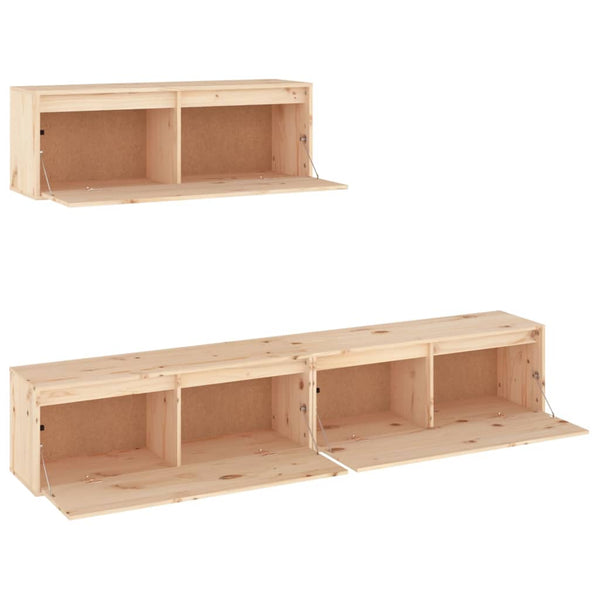 TV-Lowboards Narcizia (3 Stk. Kiefer)