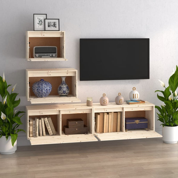 TV-Bänke Alta (4 St. Kiefer)