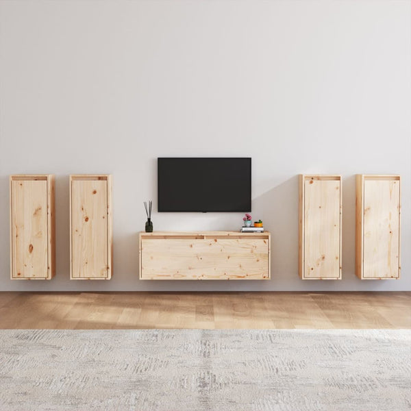 TV-Lowboards Iosa (5 Stk., Kiefer)