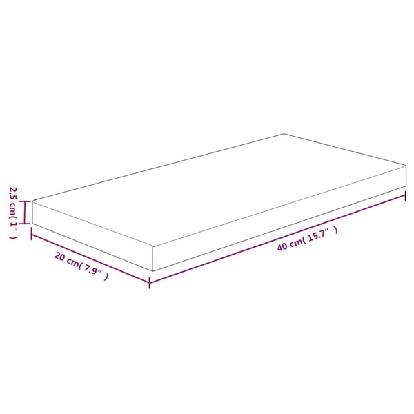 Unbehandeltes Regalbrett Mardane 40x20x2,5cm (Eiche)