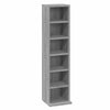 Graues CD-Regal Valyana 21x20x88cm (Holz)