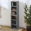Graues CD-Regal Valyana 21x20x88cm (Holz)