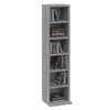 Graues CD-Regal Valyana 21x20x88cm (Holz)