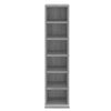 Graues CD-Regal Valyana 21x20x88cm (Holz)