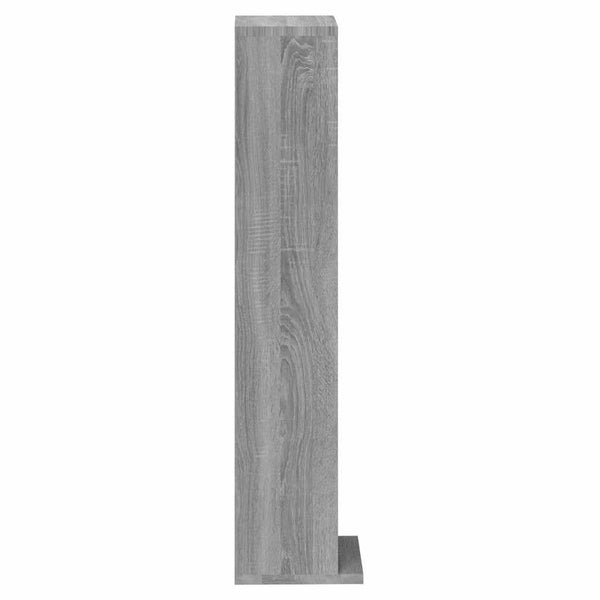 Graues CD-Regal Valyana 21x20x88cm (Holz)