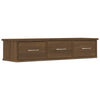 Brauner Eichenholz-TV-Wandschrank Selvia 88x26x18,5cm (Holz)