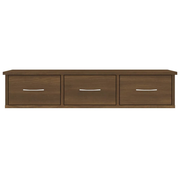 Brauner Eichenholz-TV-Wandschrank Selvia 88x26x18,5cm (Holz)