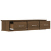 Brauner Eichenholz-TV-Wandschrank Selvia 88x26x18,5cm (Holz)