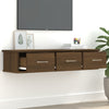 Brauner Eichenholz-TV-Wandschrank Selvia 88x26x18,5cm (Holz)