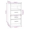 Graue Kommode Slavita 40x50x76cm (Holz)