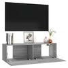 Grauer TV-Wandschrank Jayde 100x30x30cm (Holz)