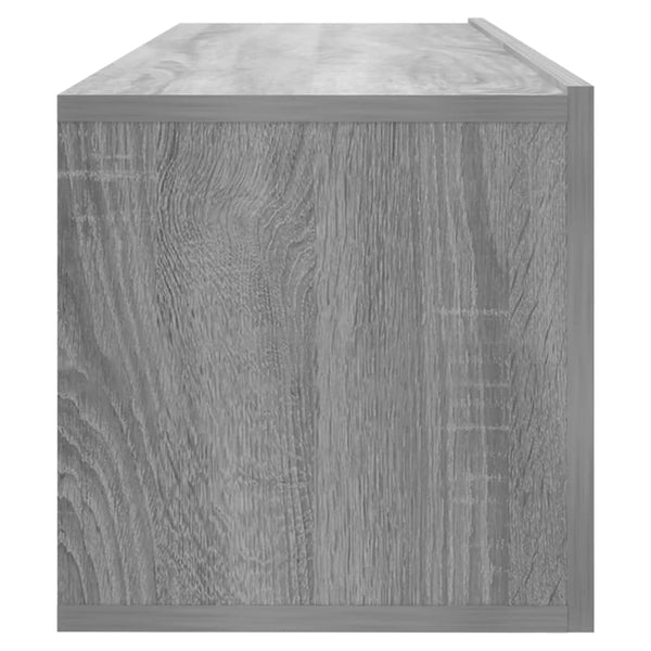 Grauer TV-Wandschrank Jayde 100x30x30cm (Holz)