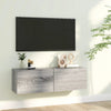 Grauer TV-Wandschrank Jayde 100x30x30cm (Holz)