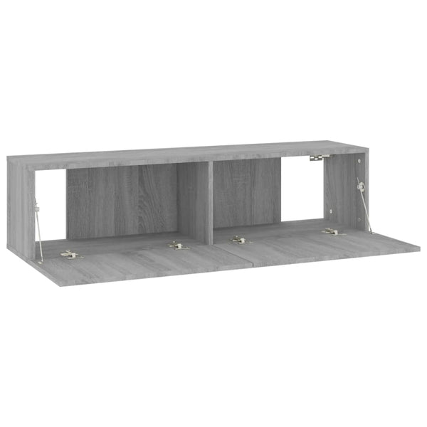 Graues TV-Wandschrank Jayde 120x30x30cm (Holz)