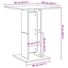 Grauer Bistrotisch Panahi 60x60x75cm (Holz)