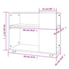 Beistelltisch Veronita aus Rauchereiche 70x35x55cm (Holz)