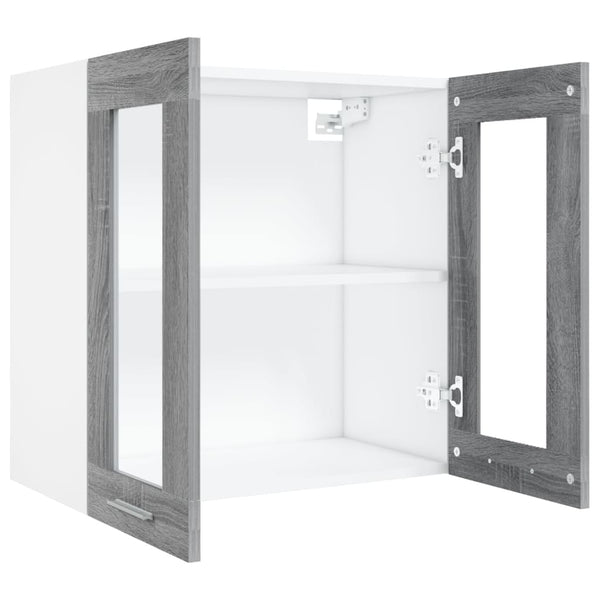 Grauer Hängeschrank Pompilas 60x31x60cm (Holz)