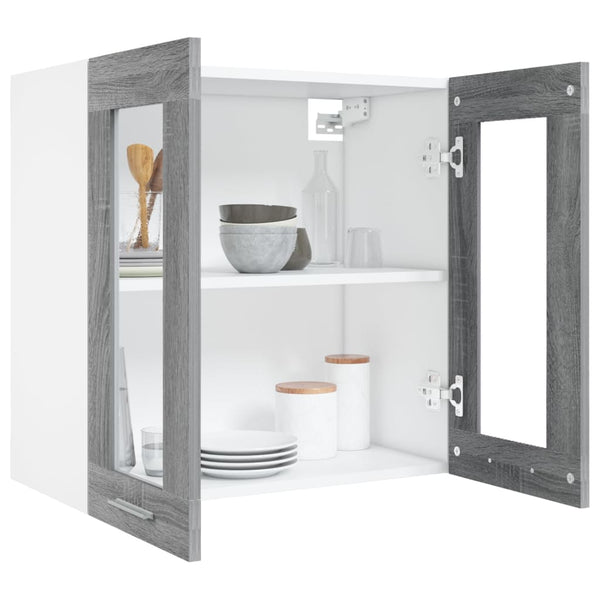 Grauer Hängeschrank Pompilas 60x31x60cm (Holz)
